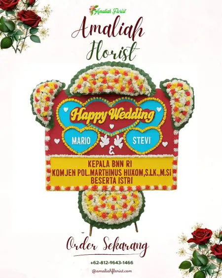 Papan Bunga Pernikahan Bendowulung
